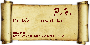 Pintér Hippolita névjegykártya
